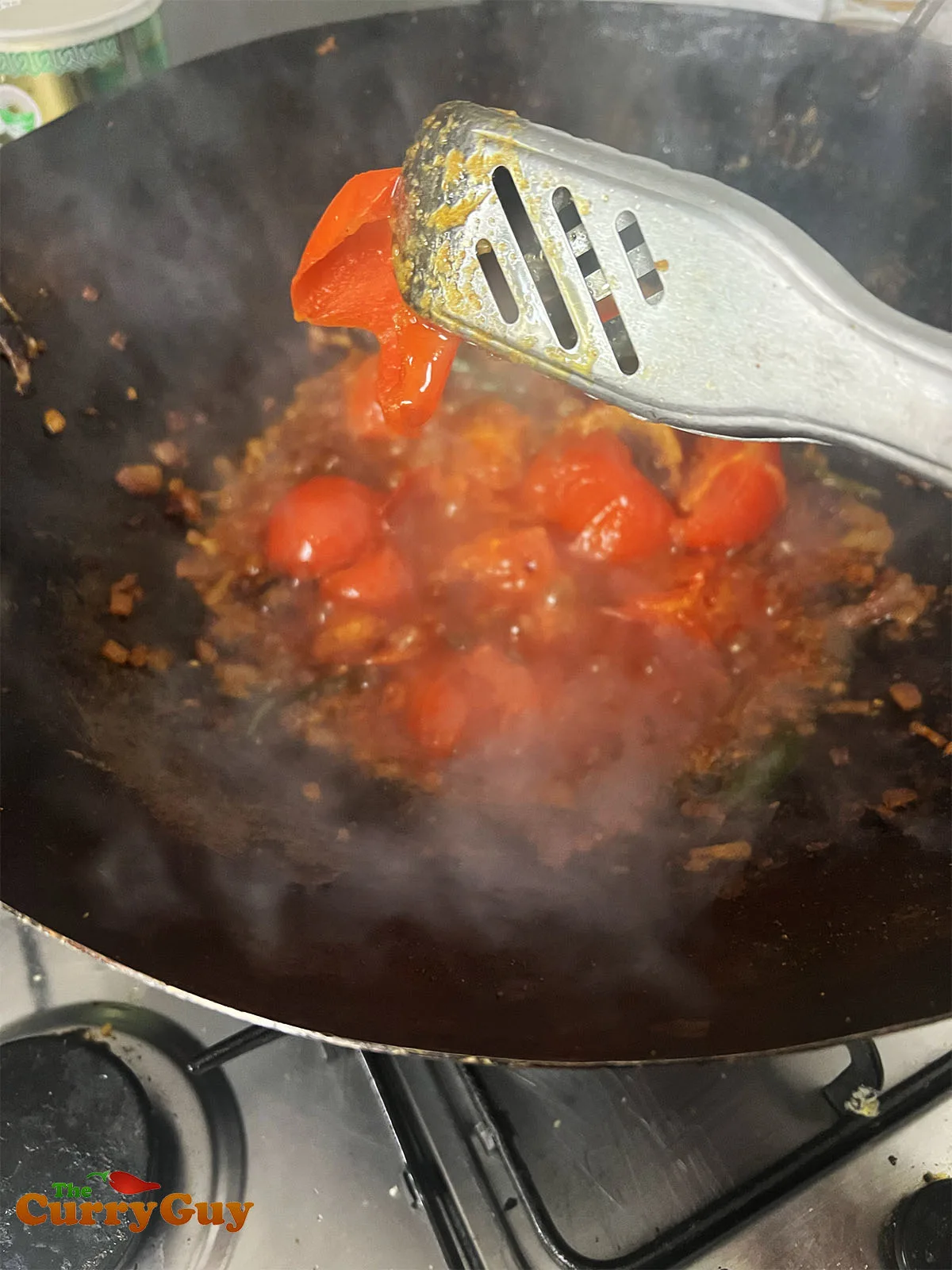 Removing the tomato skins