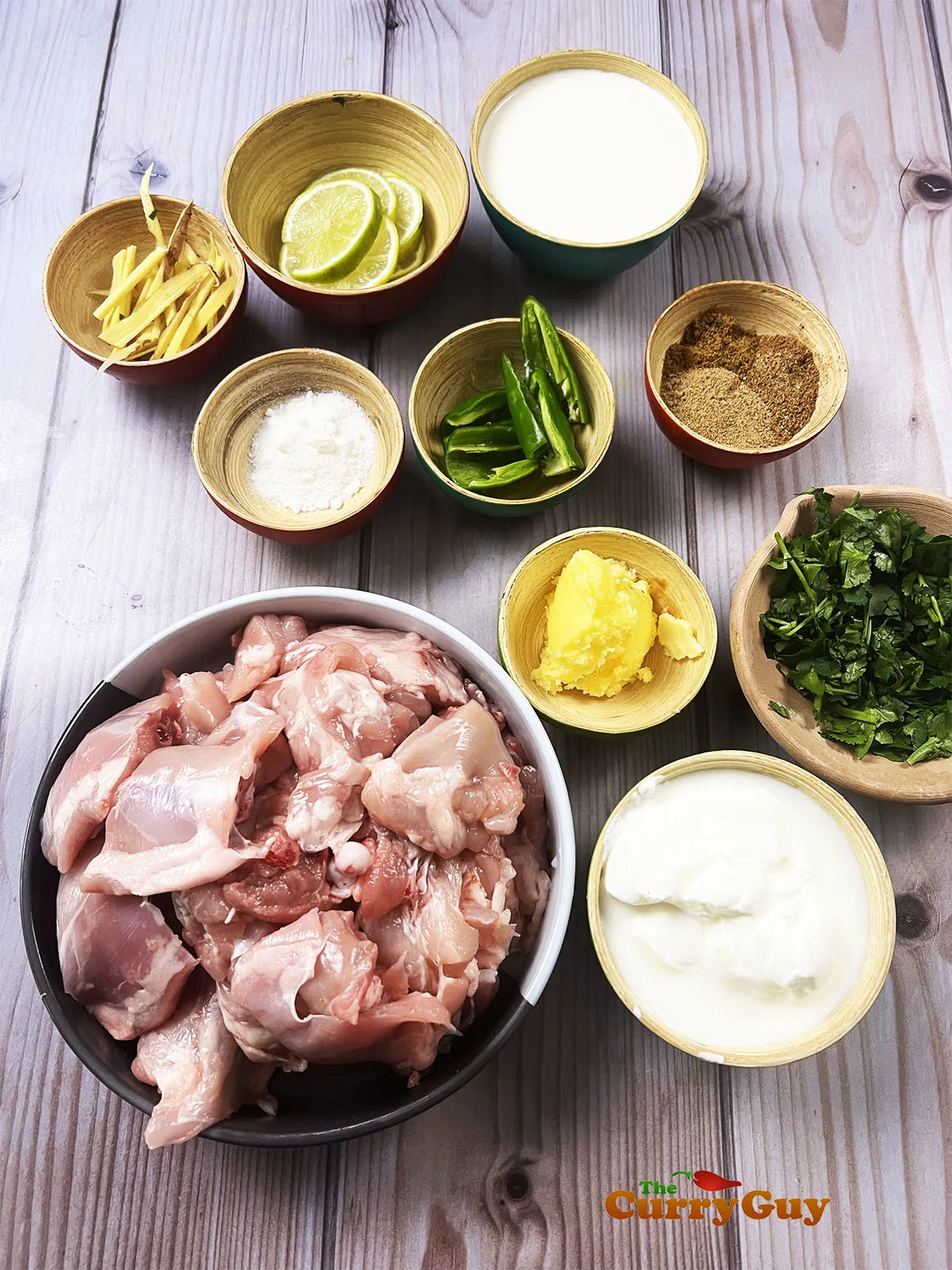 Ingredient for white chicken karahi
