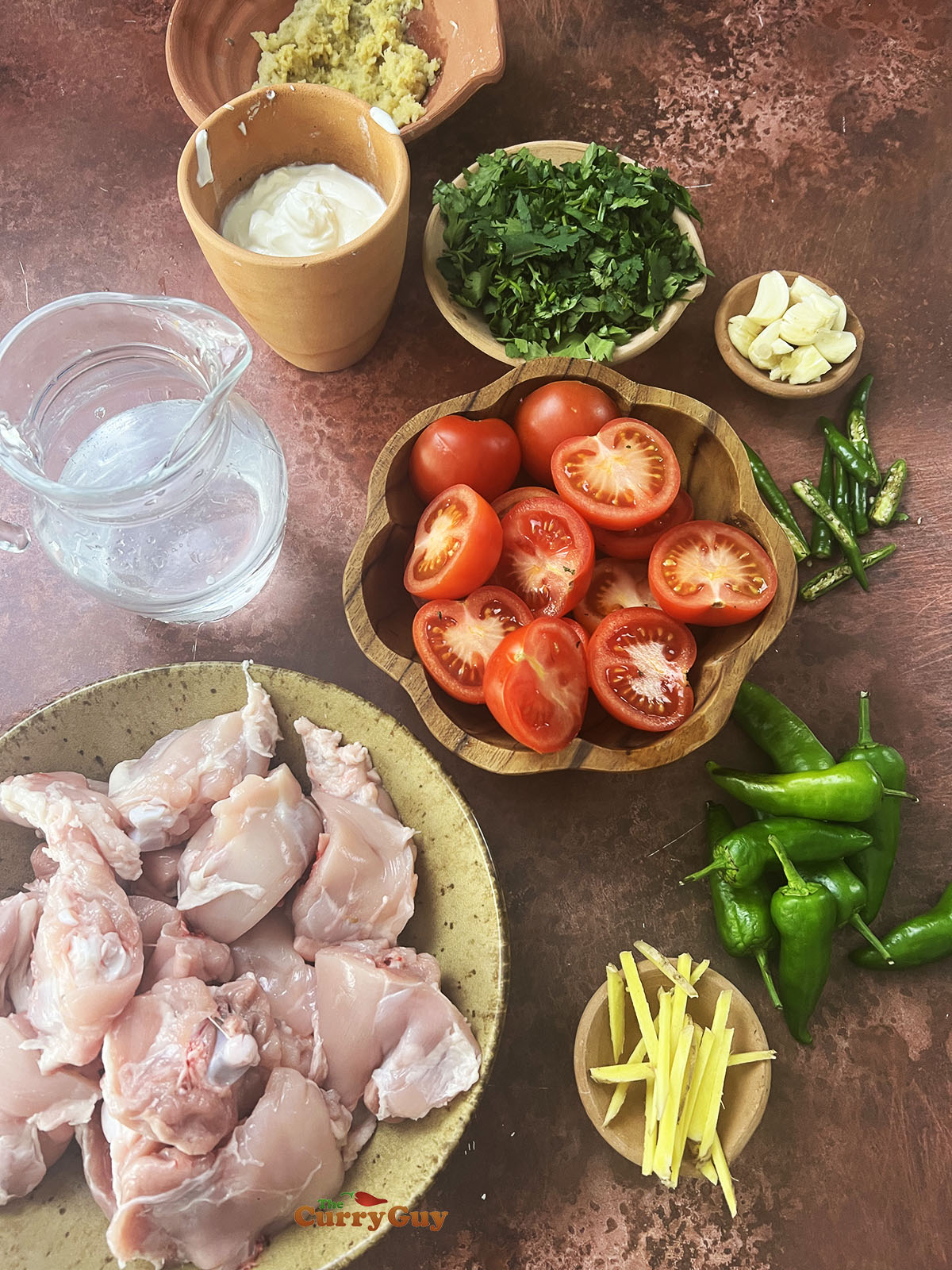 Ingredients for chicken karahi