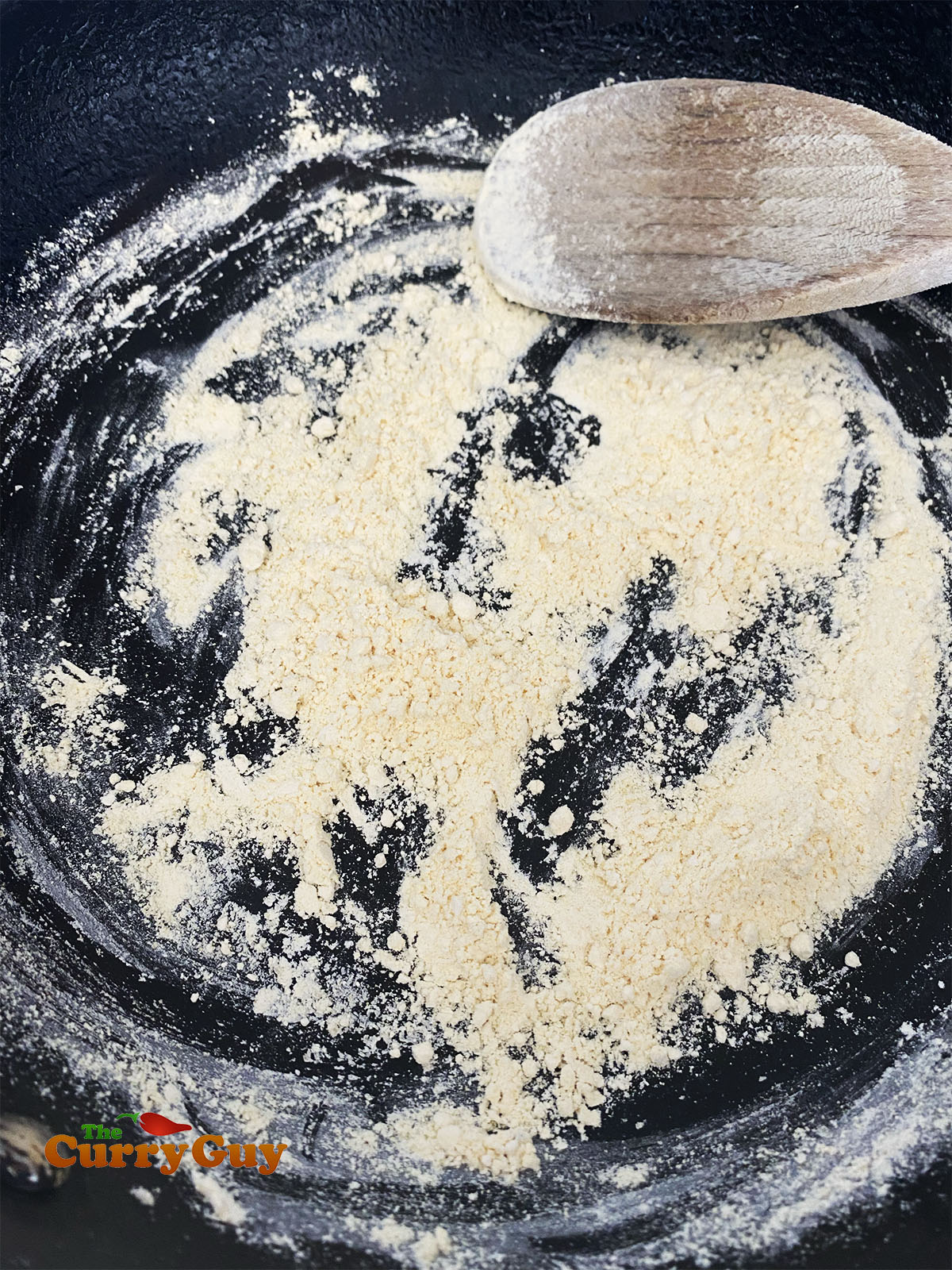 Toasting the gram flour