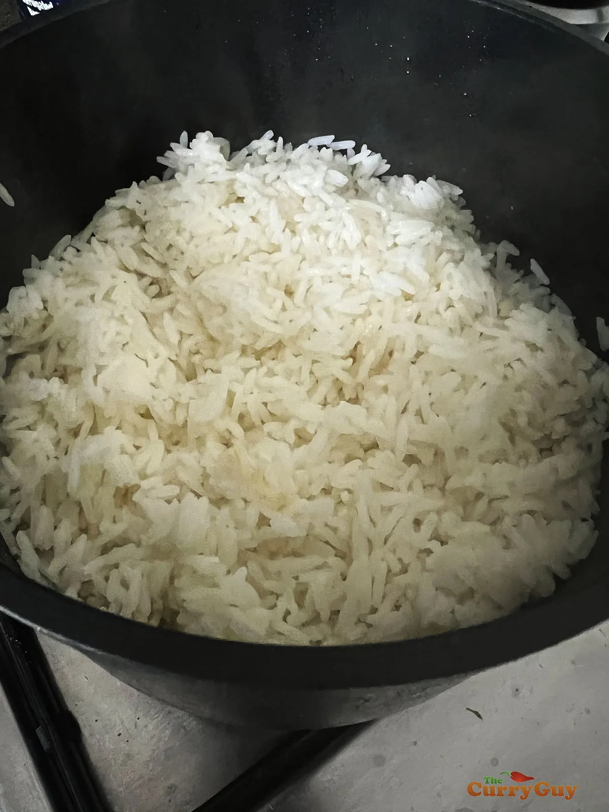 Rice ready for fluffing up.