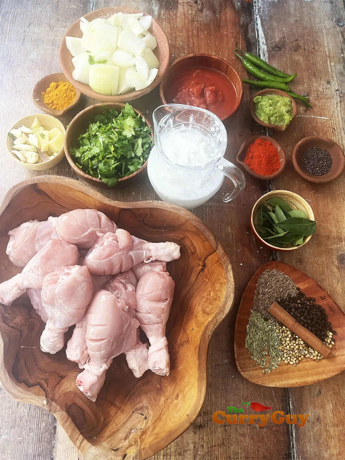 Ingredients for chicken drumstick curry