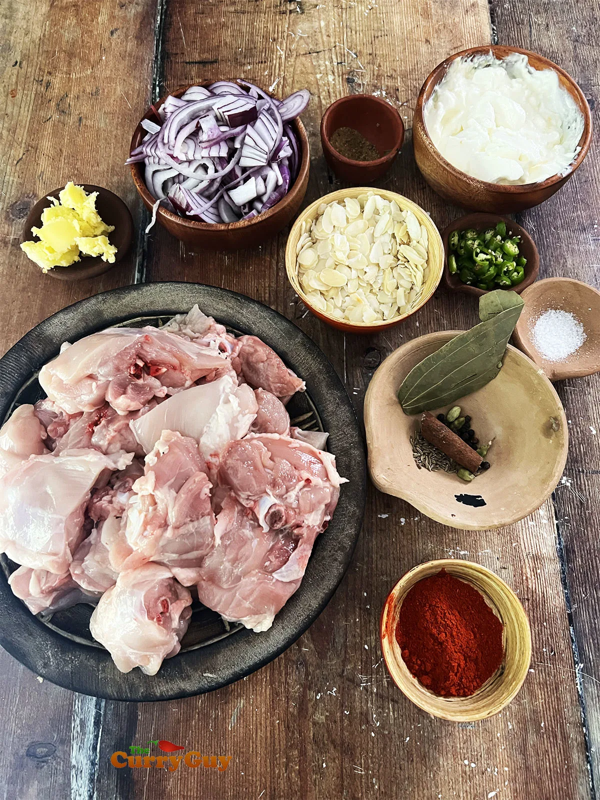 Ingredients for chicken shahi korma