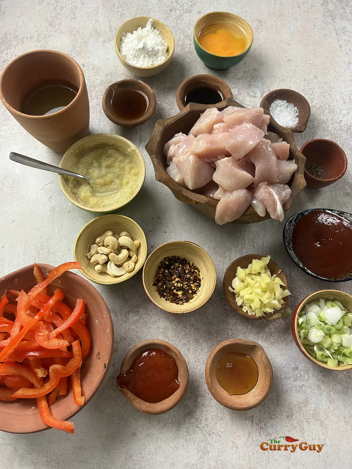 Ingredients for dragon chicken