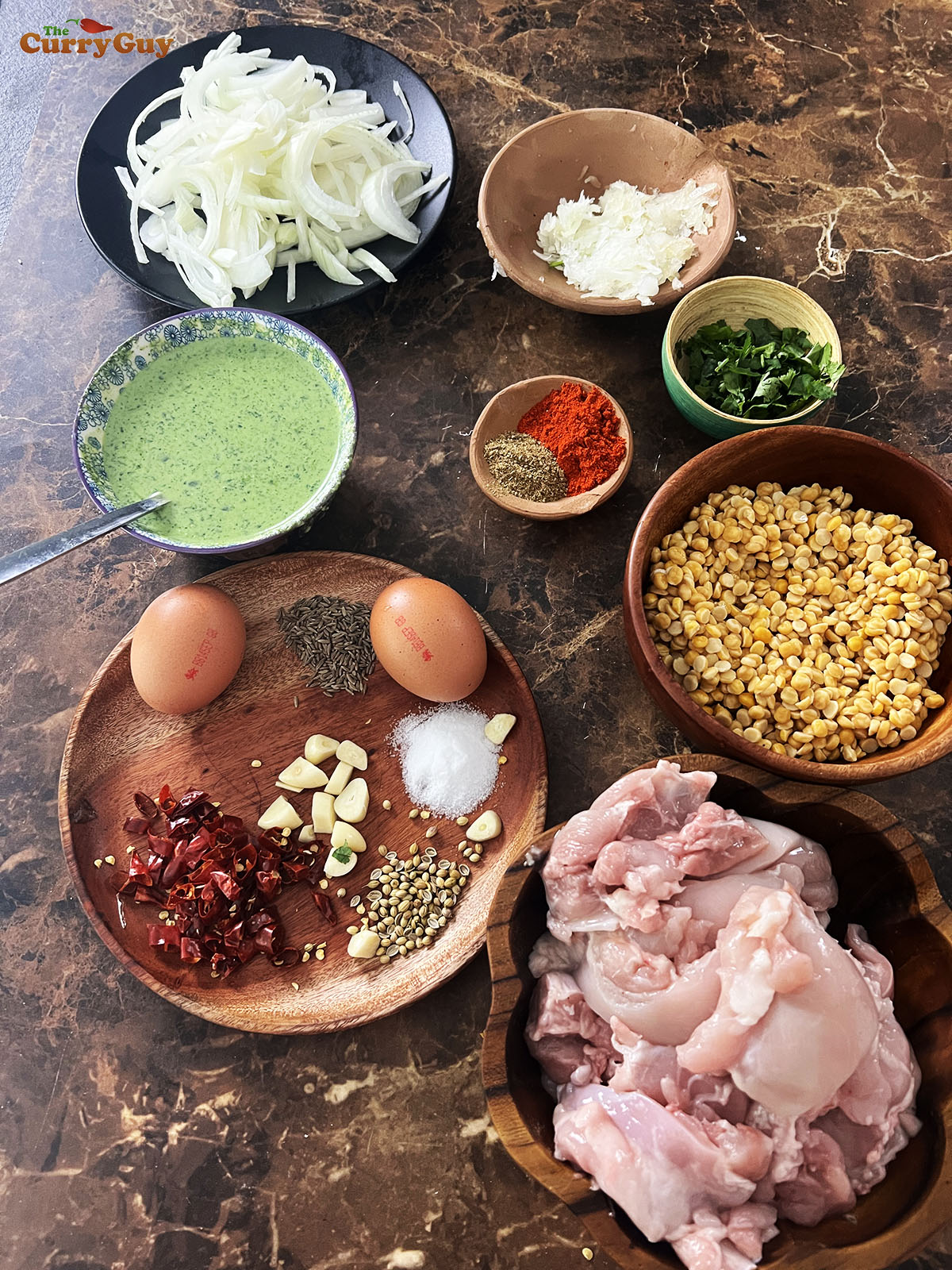 Ingredients for chicken shami kebabs