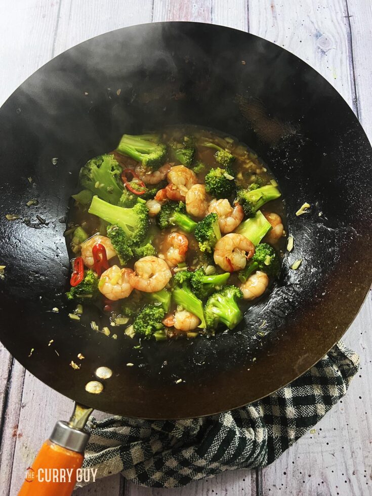 Shrimp and broccoli