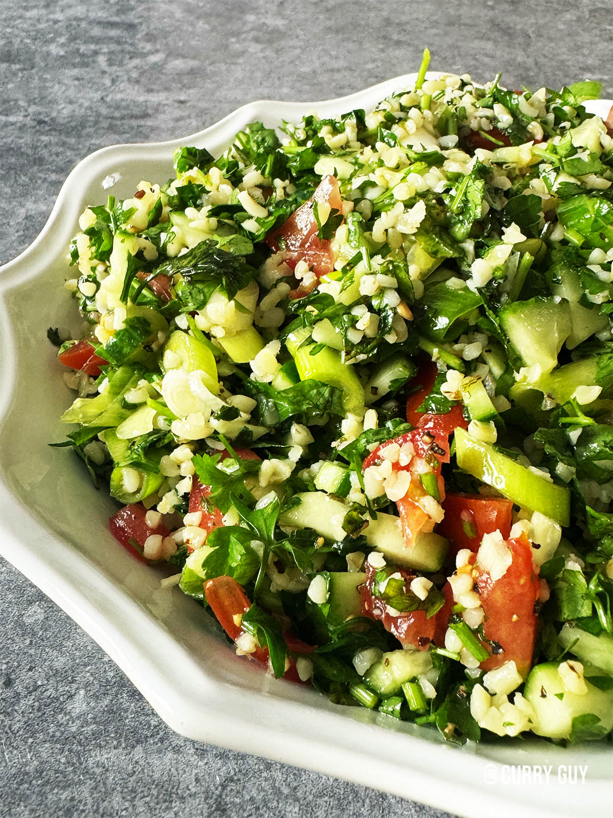 Tabouleh in a serving bowl.