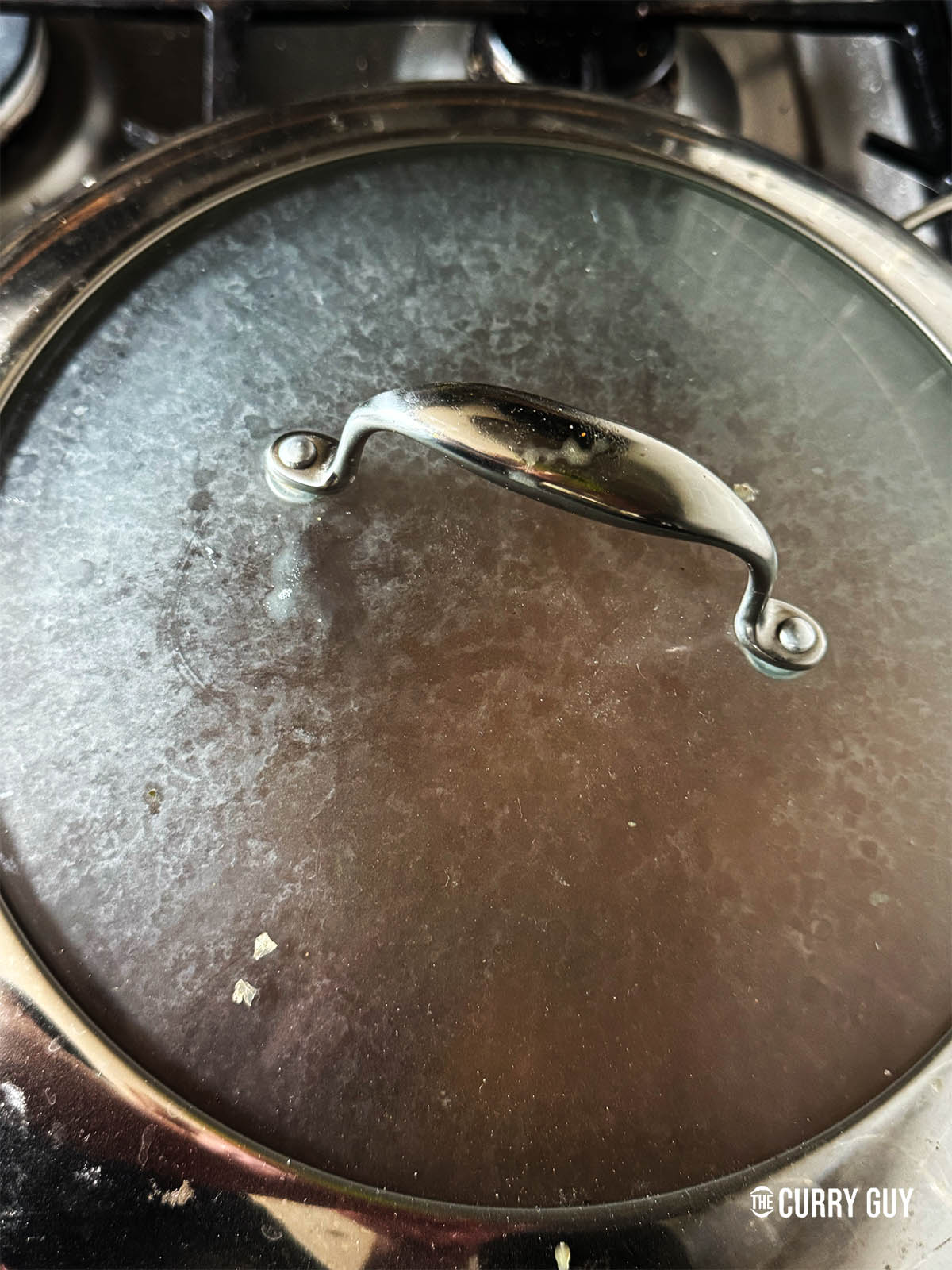 Covering the curry to simmer and cook for about 20 minutes.