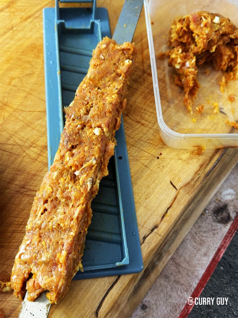 A kebab formed using a kebab mould.