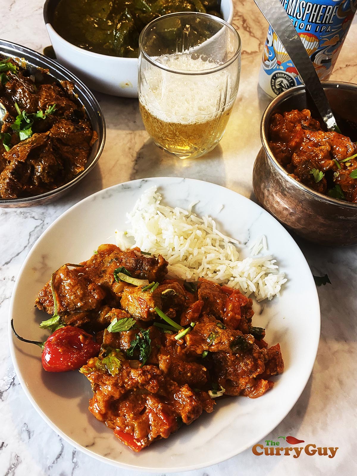 restaurant style phaal curry