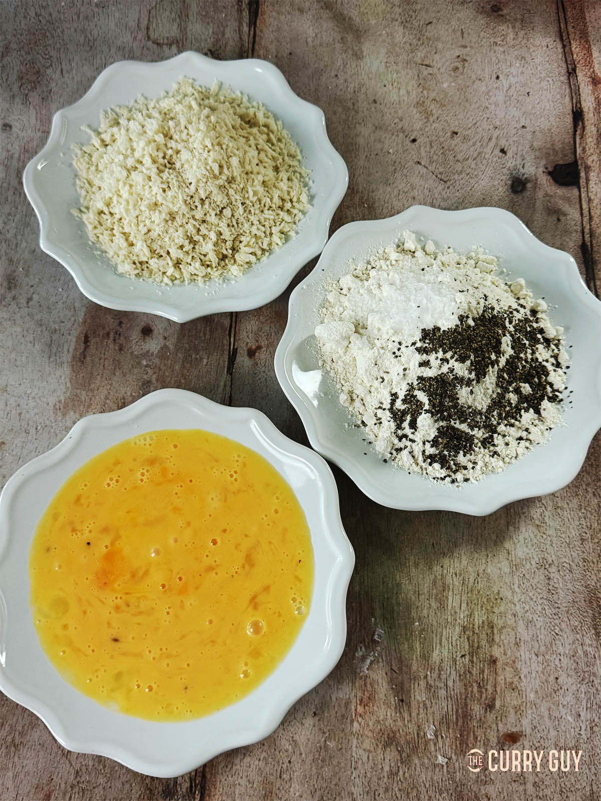 The ingredients for the recipe on a table top.