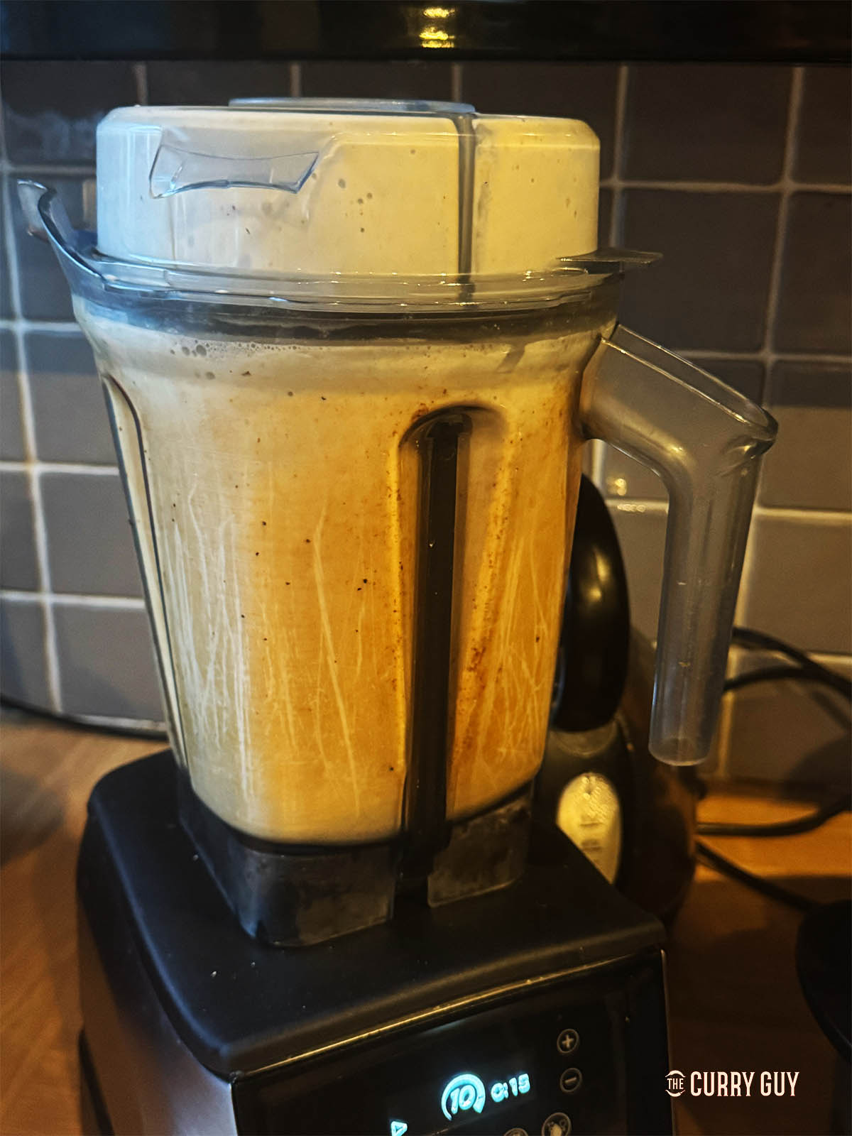 Blending it all together until smooth.