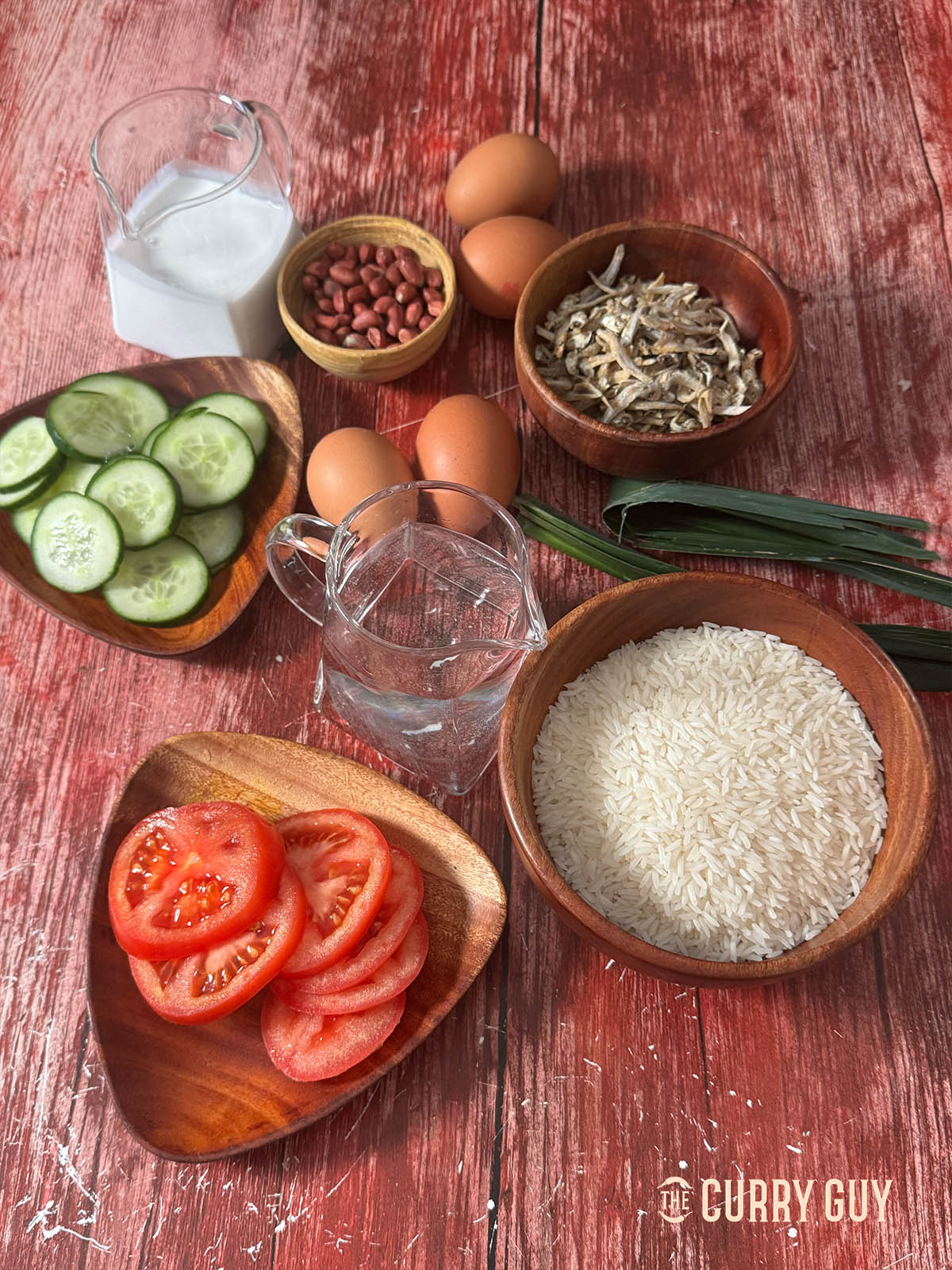 The ingredients for preparing the recipe.