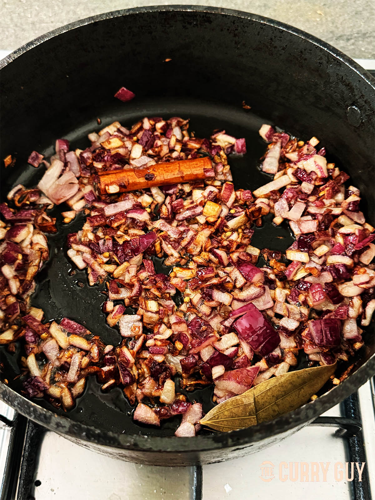 The browned onions after 15 minutes of cooking.