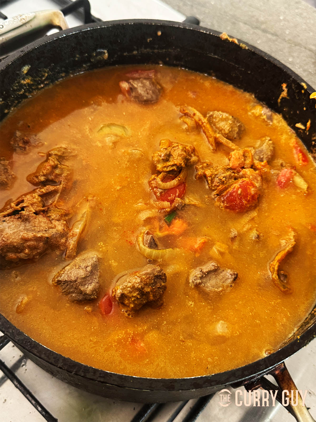 Adding water to cover and to simmer for 45 minutes.