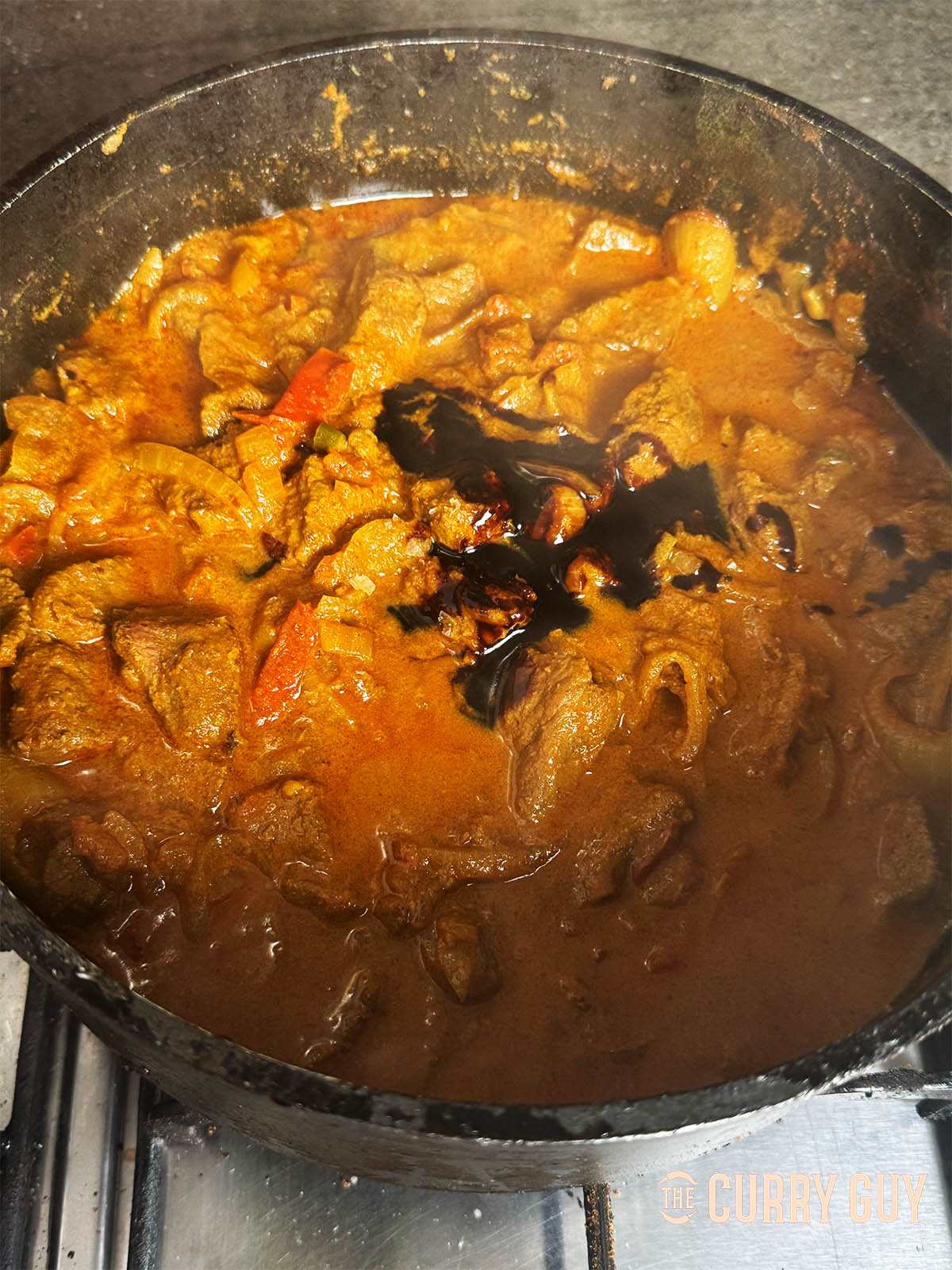 Stirring in the tamarind