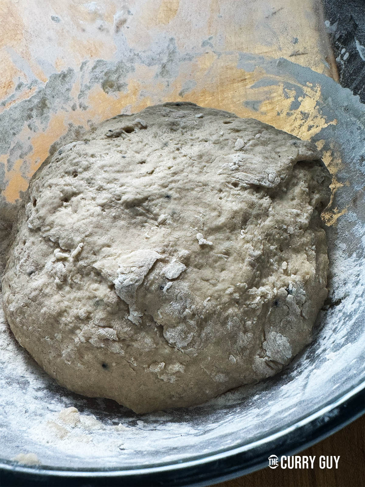 The dough resting.