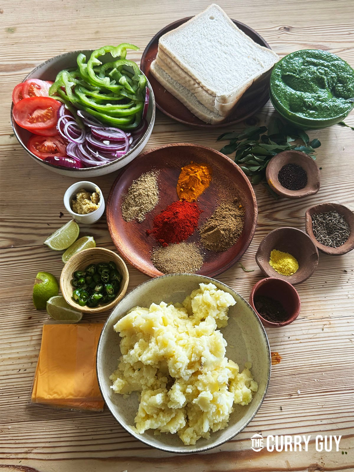 ingredients for bombay sandwich