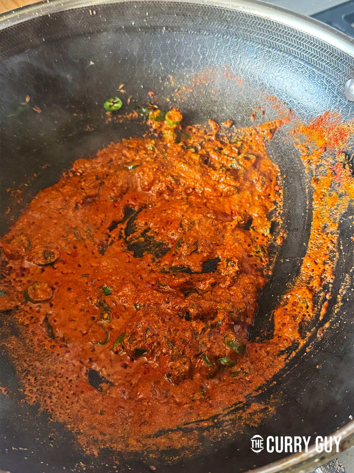 making the bombay spice mix for the sandwich filling