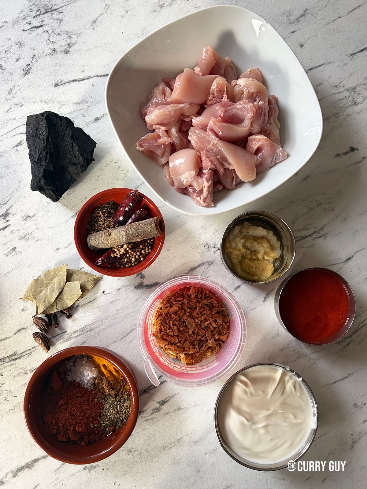 Ingredients for chicken Angara