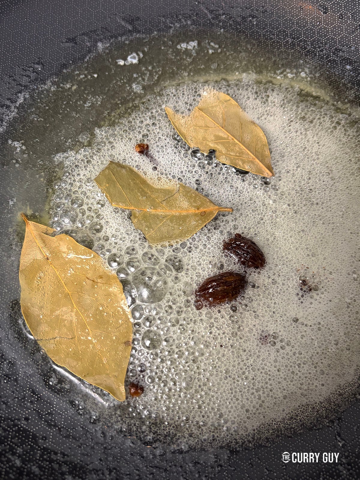 Toasting the spices