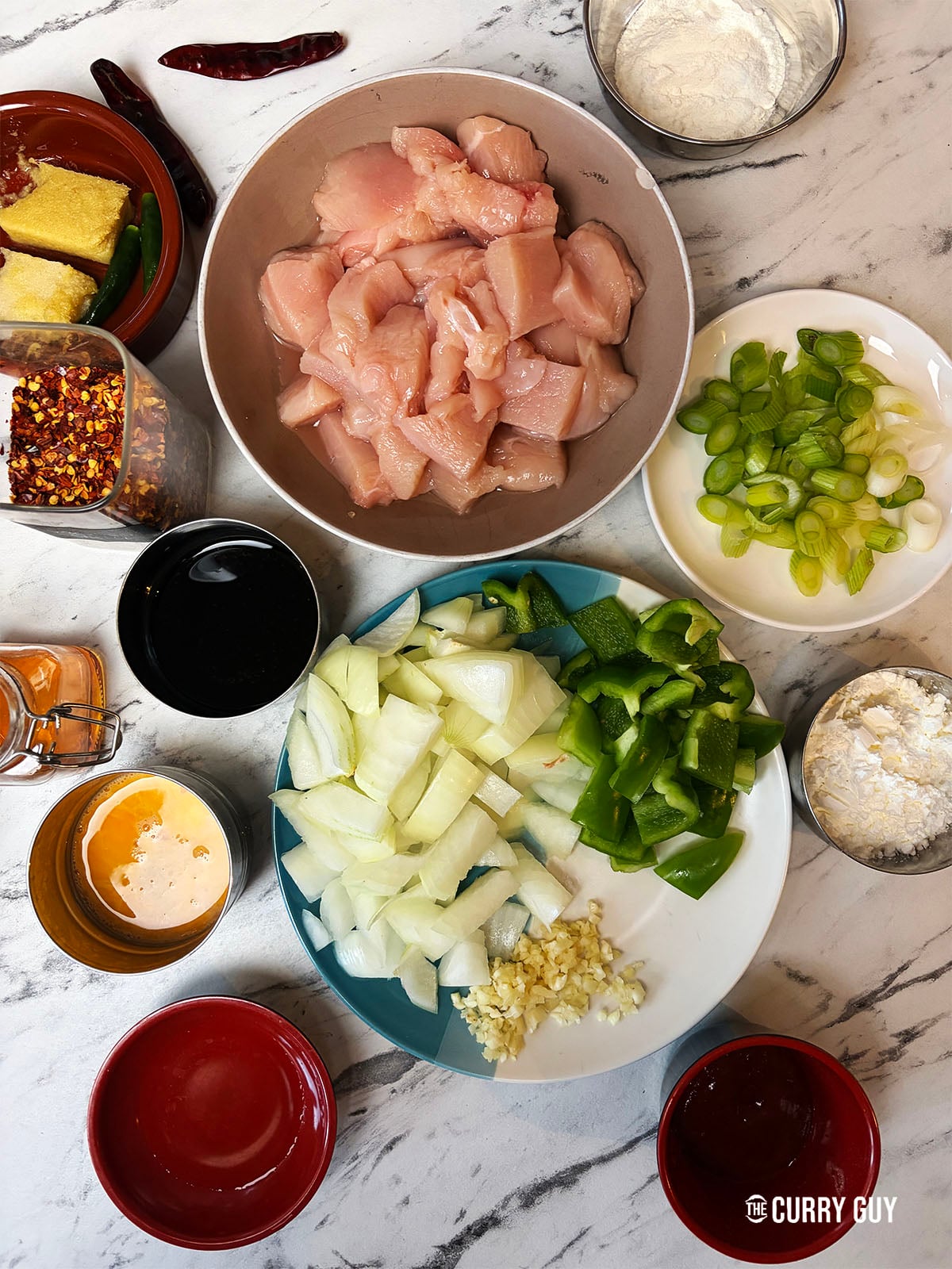 Ingredients for chilli chicken