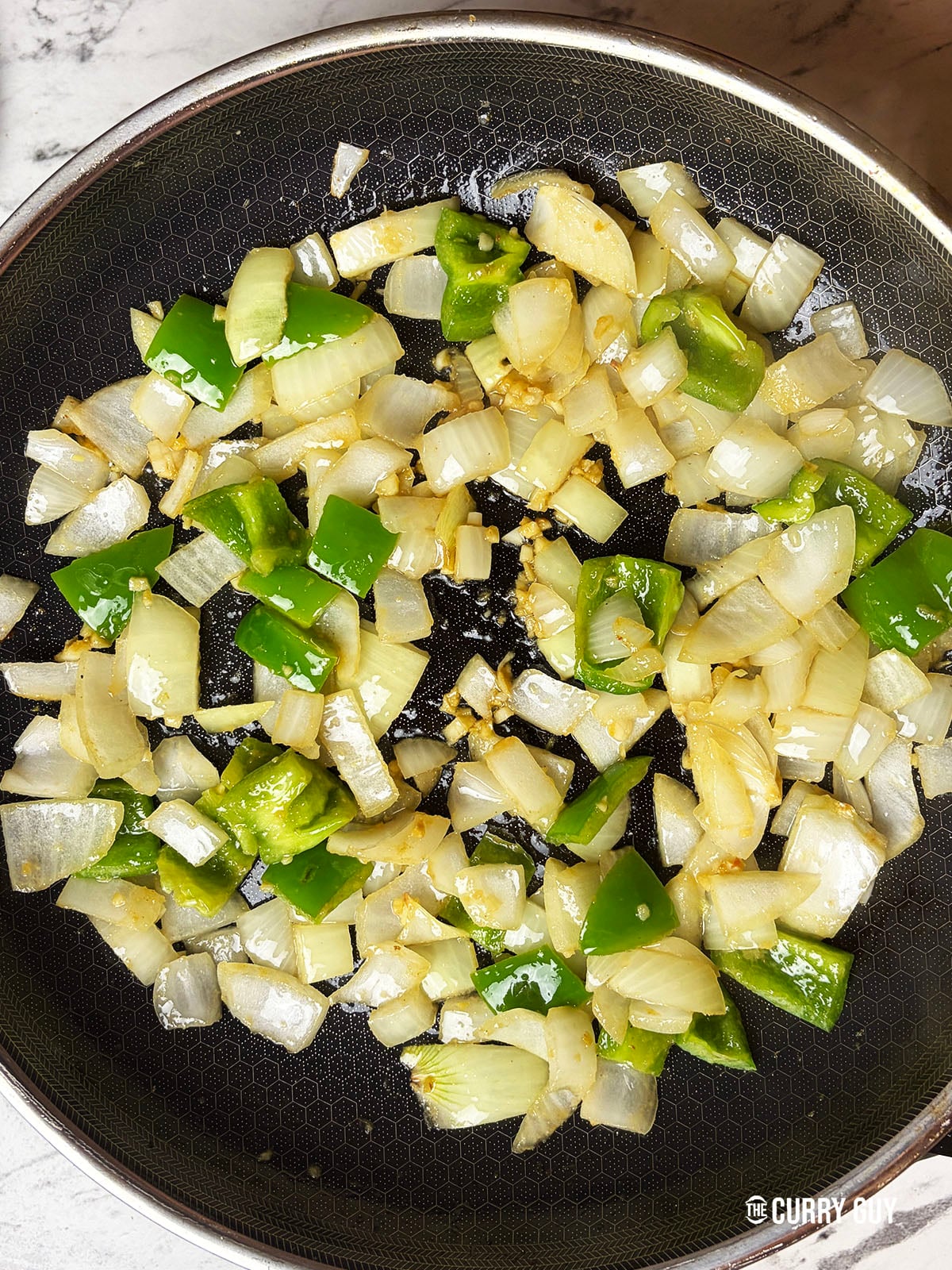 Frying the vegetables