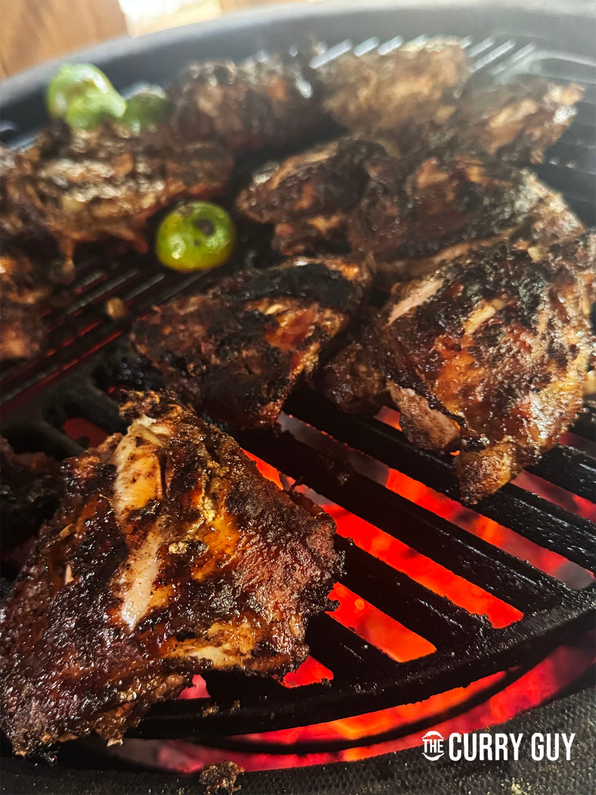 grilling the chicken